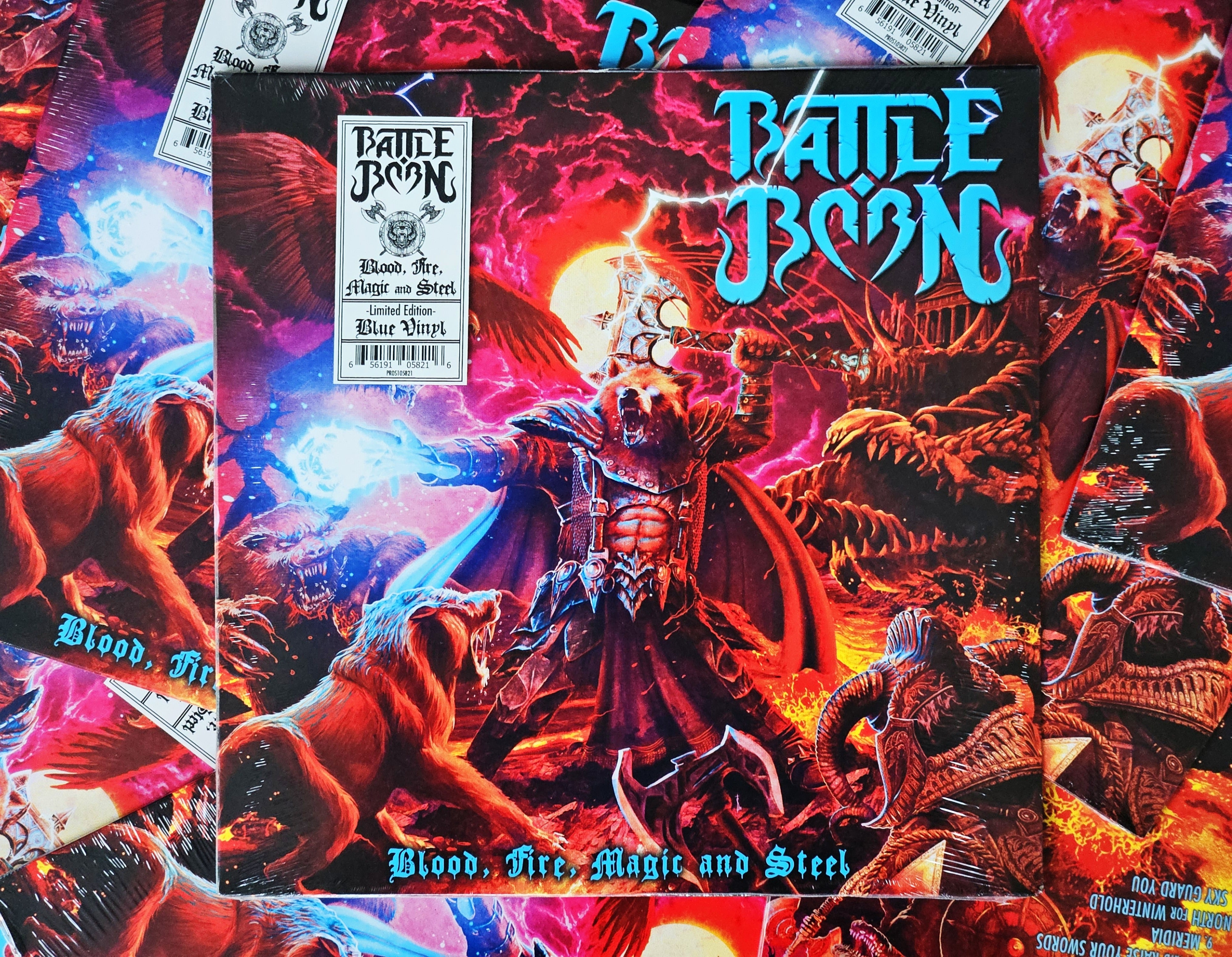 "Blood, Fire, Magic and Steel" Blue Vinyl
